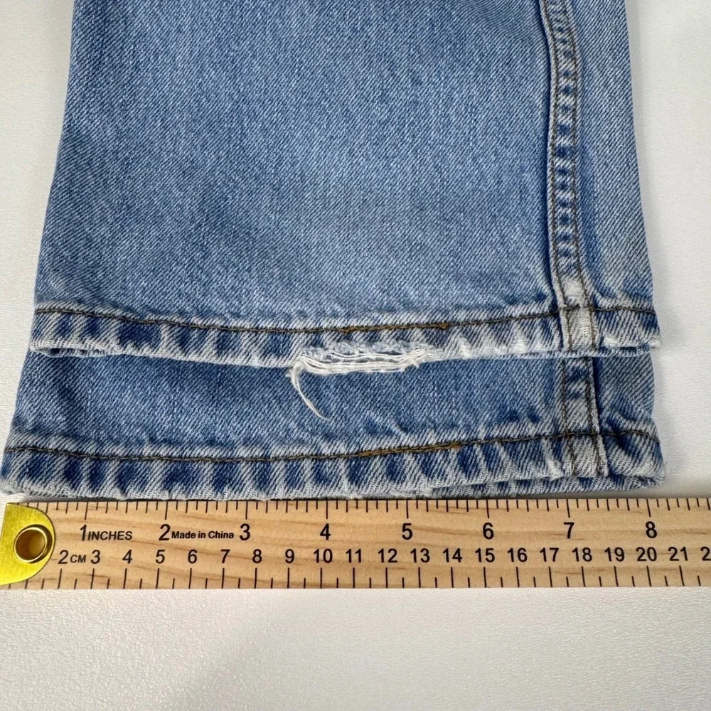 Levi's 505 Regular Fit‎ Jeans Men 35x32 (34X30) Light Wash Blue Straight Leg